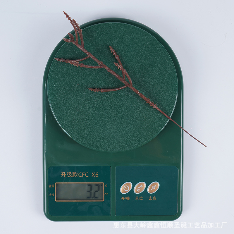 厂家直销 圣诞泡沫果叉 带铁线大7头叉 圣诞PE红果叉枝配件