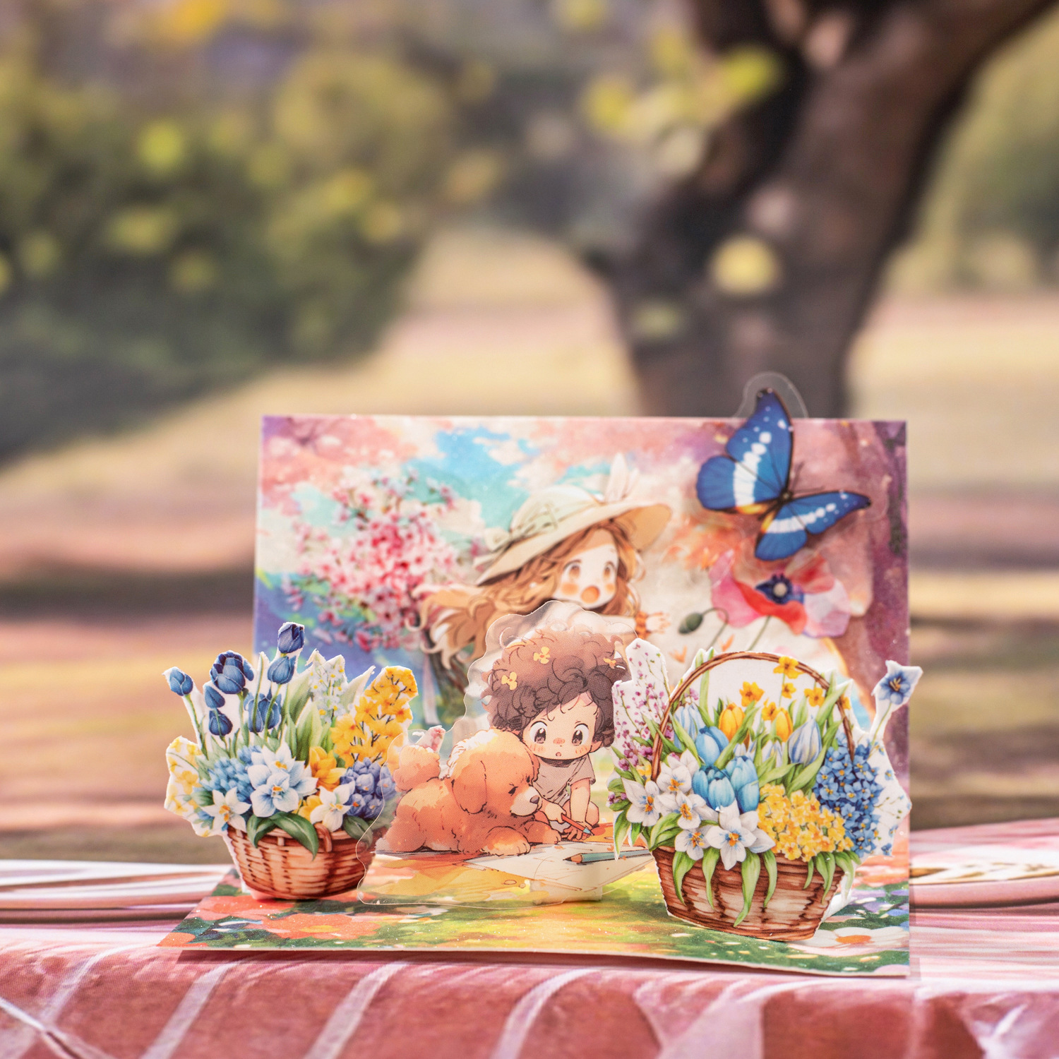 Hermoso día cinta temática de canasta de flores retro temporada de recolección de flores material de decoración de tienda de mano película de corte cinta de pet