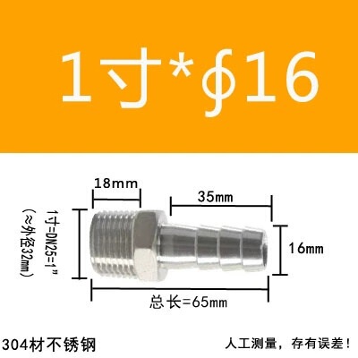 304 ステンレス鋼外径パゴダコネクタ 316 六角革水道管ホース気管外歯おねじグリーンヘッド|undefined