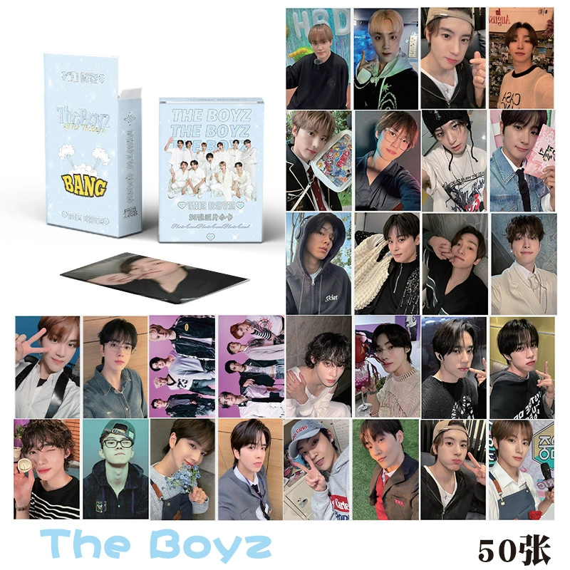 The boyz лазерная маленькая карточка коробка установленная с 50 штуками звёзд периферийный альбом лома карта самовыводимая вспышка