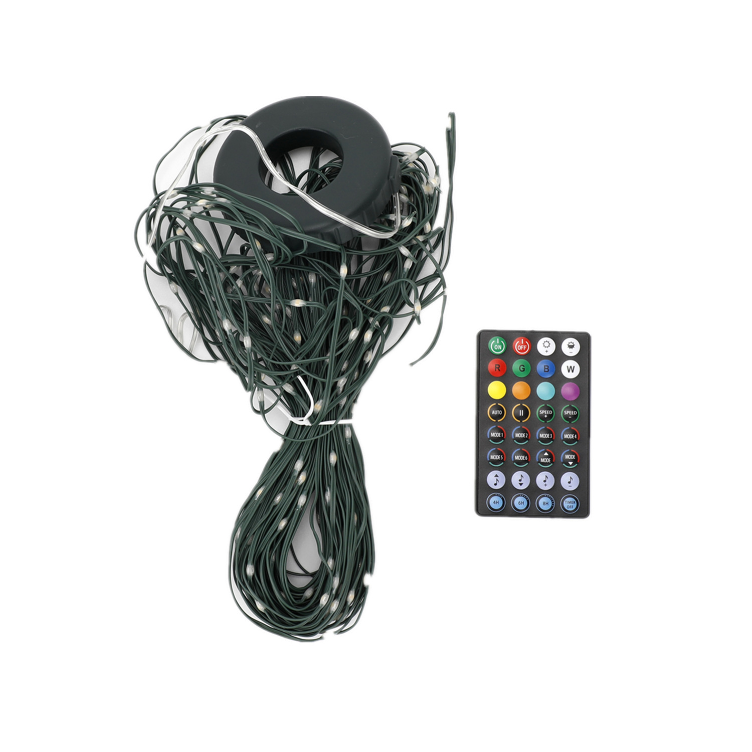 Nuevo USB Bluetooth Cadena de luz APLICACIÓN de teléfono móvil Cadena de luz de alambre de cobre decoración de vacaciones de Navidad color mágico graffiti árbol anillo de luz de techo