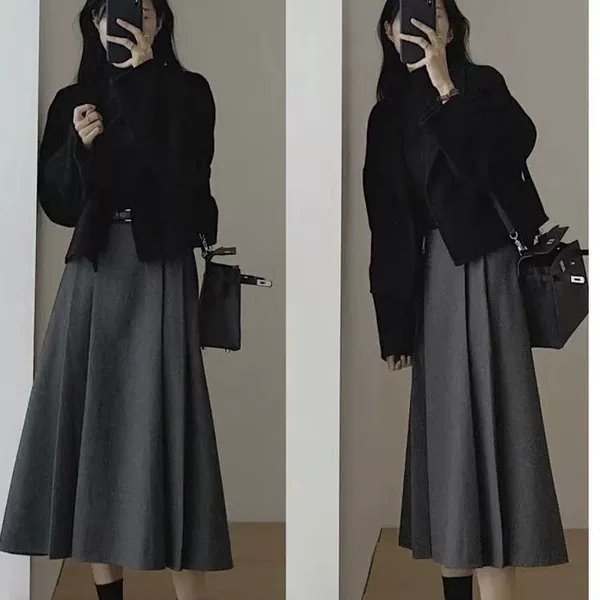 Black quality winter cloth, increased thickness
