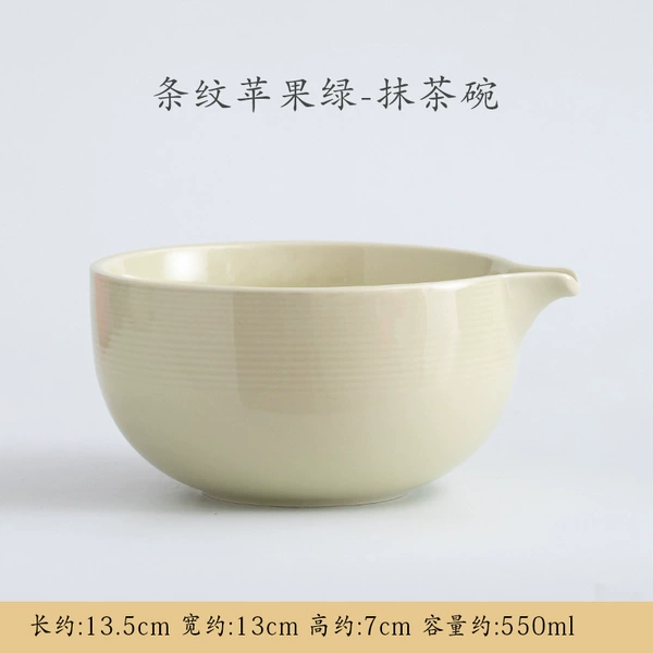 Apple, matcha, tea cup
