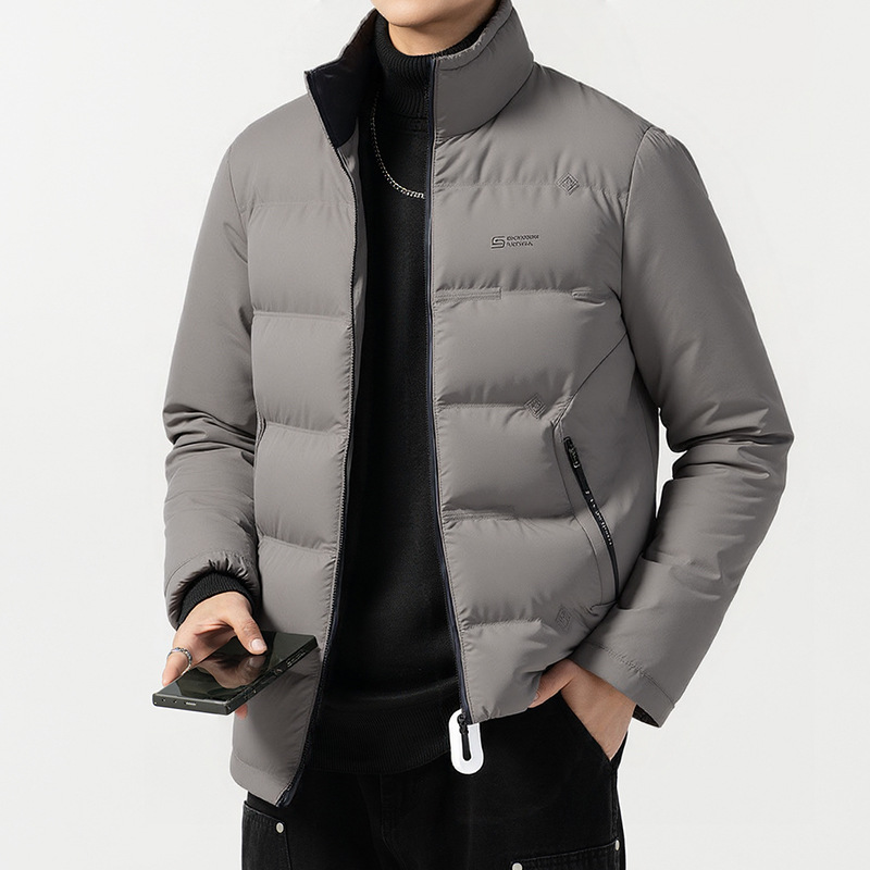 Capa de algodón corta transfronteriza hombre invierno ocio chaqueta de algodón gruesa de mediana edad papá vestido chaqueta de invierno ropa de algodón plumón comercio exterior
