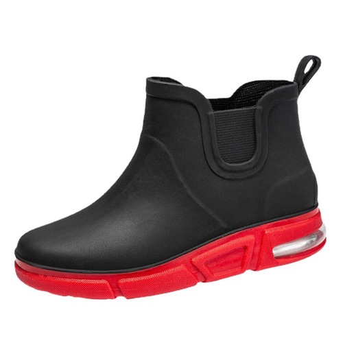 Cross-border fashionable rain boots for men, non-slip kitchen rubber shoes for outer wear, thick soles, comfortable waterproof rain boots, outdoor waterproof fishing shoes