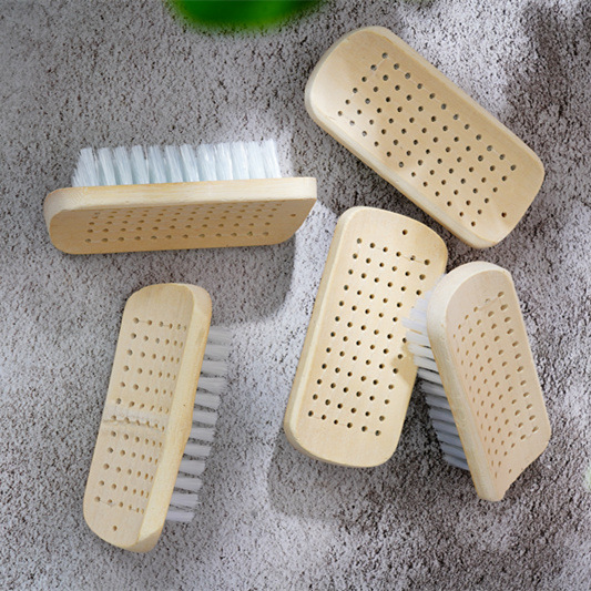 Natural Bamboo Laundry Brush Square Brush Long Shoe Brush Thickened Bamboo Brush Household Multifunctional Cleaning Brush Bamboo Brush