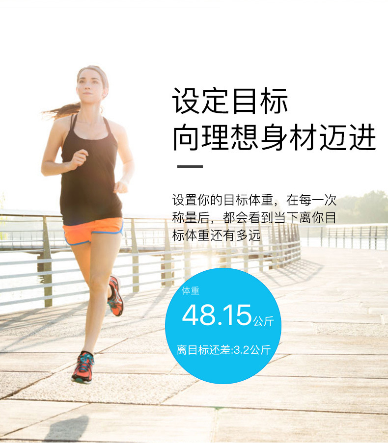Smart body fat scale rechargeable digital scale professional weighing small accurate and durable human body weight scale home fat measurement