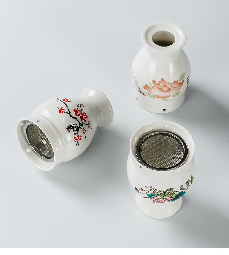 Ceramic Moxibustion Cup Massage Jar Multi-Function Warming Therapy Device for Home Body Care key features