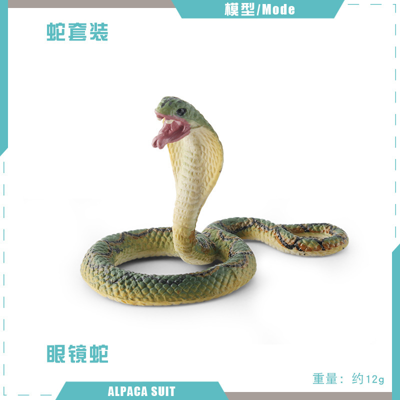 Transfronterizo de simulación anfibios reptiles Python modelo de serpientes de cascabel Cobra truco estático adornos de decoración de escritorio