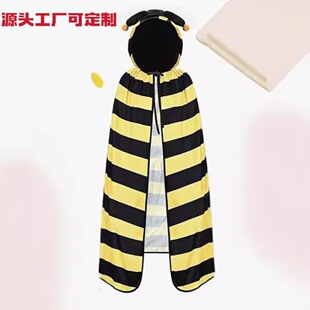 Cross-Border Halloween Little Bee Cloak Cosplay Role-Playing Masquerade Hooded Unisex Cloak