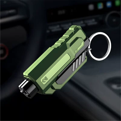 New Car Mini Window Breaker Car Safety Hammer Portable Multi-Functional Seat Belt Cutter Window Breaker Hammer (Qəza çəkici) - green