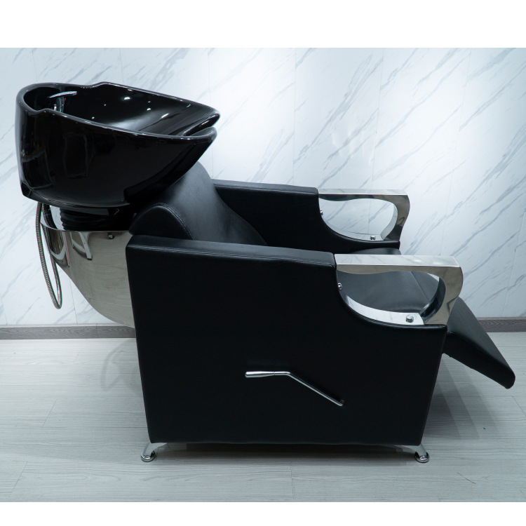 Exportación a salones de belleza europeos y americanos Silla de descarga rápida para sentarse Champú para sentarse Silla de champú Silla de estilo europeo conveniente