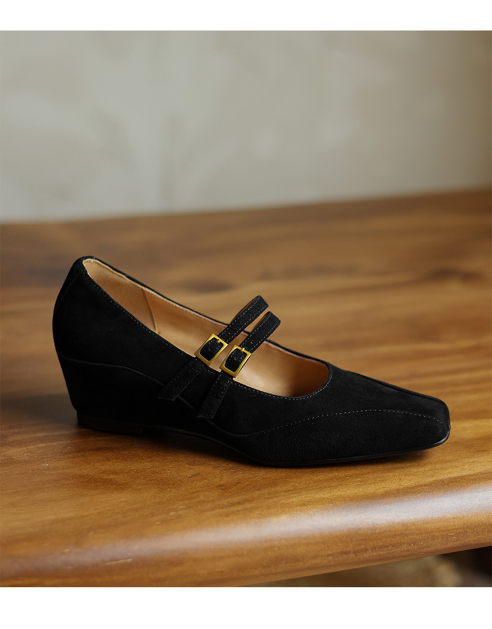 Giày Mary Jane nữ quai ngang đế xuồng phong cách Hàn Quốc retro — Màu nâu chi tiết 25