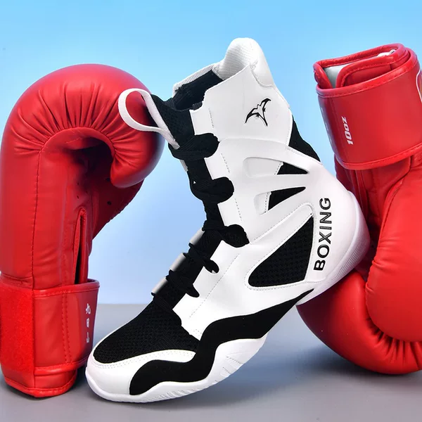 Professional boxing shoes, Sanda fighting shoes, specialized competition martial arts training boxing shoes, Taekwondo and Muay Thai men's fighting shoes