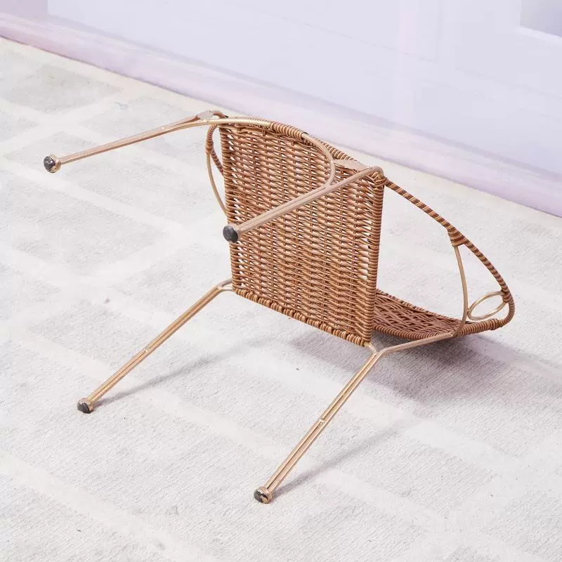 Стул со спинкой для питья чая, стул из ротанга, комбинированный стул из ротанга для одного балкона, стол, стул и табурет, домашнее железо для отдыха