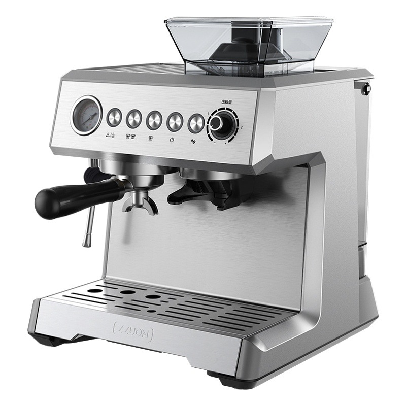Máquina de café dedicada transfronteriza Máquina italiana semiautomática de espuma de leche doméstica rectificadora todo en uno Máquina de molienda manual pequeña comercial