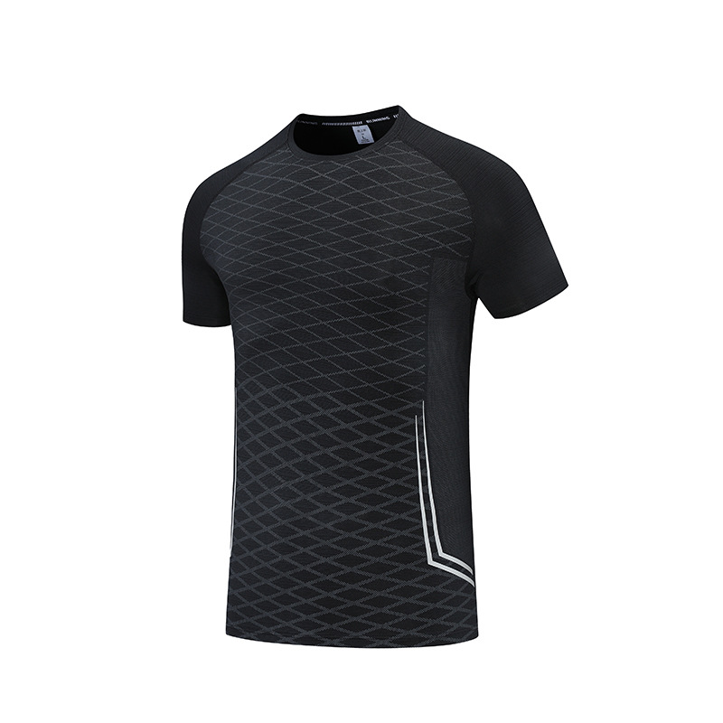 2022 de verano de los hombres de deportes camiseta de seda de hielo de manga corta suelta más tamaño transfronterizo fitness corriendo casual tipo NK imprimible B