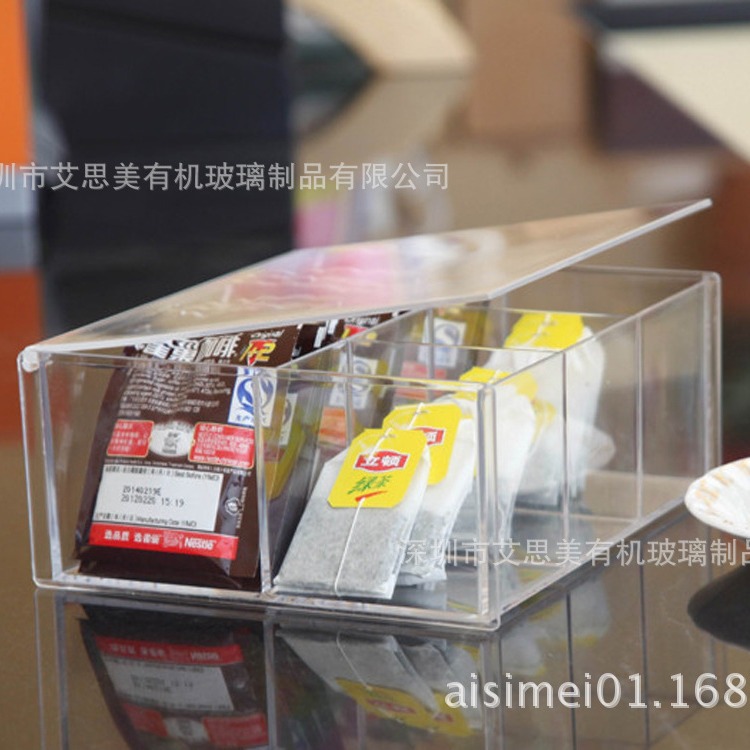 透明糖包分隔盒 亚加力储物盒生产工厂  亚克力营养品盒生产工厂