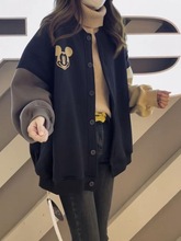 秋冬款加绒加厚胖妹妹2-300斤特大码保暖女装棒球服长袖夹克外套