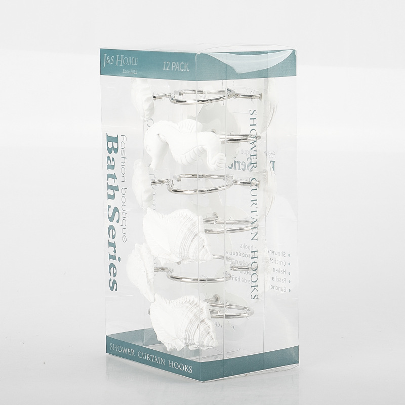 Cortina de ducha de resina hebilla de baño 12 piezas C-tipo gancho abierto cortina hebilla colgante anillo cortina partición puerta cortina Accesorios