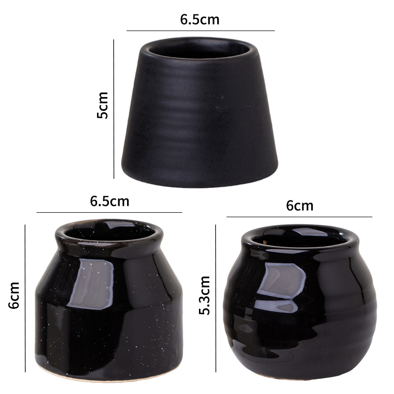 Estilo japonés retro hogar de cerámica palillo de dientes de algodón hisopo cubo partido jarra de almacenamiento caja de hilo sin tapa decoración contenedor de almacenamiento