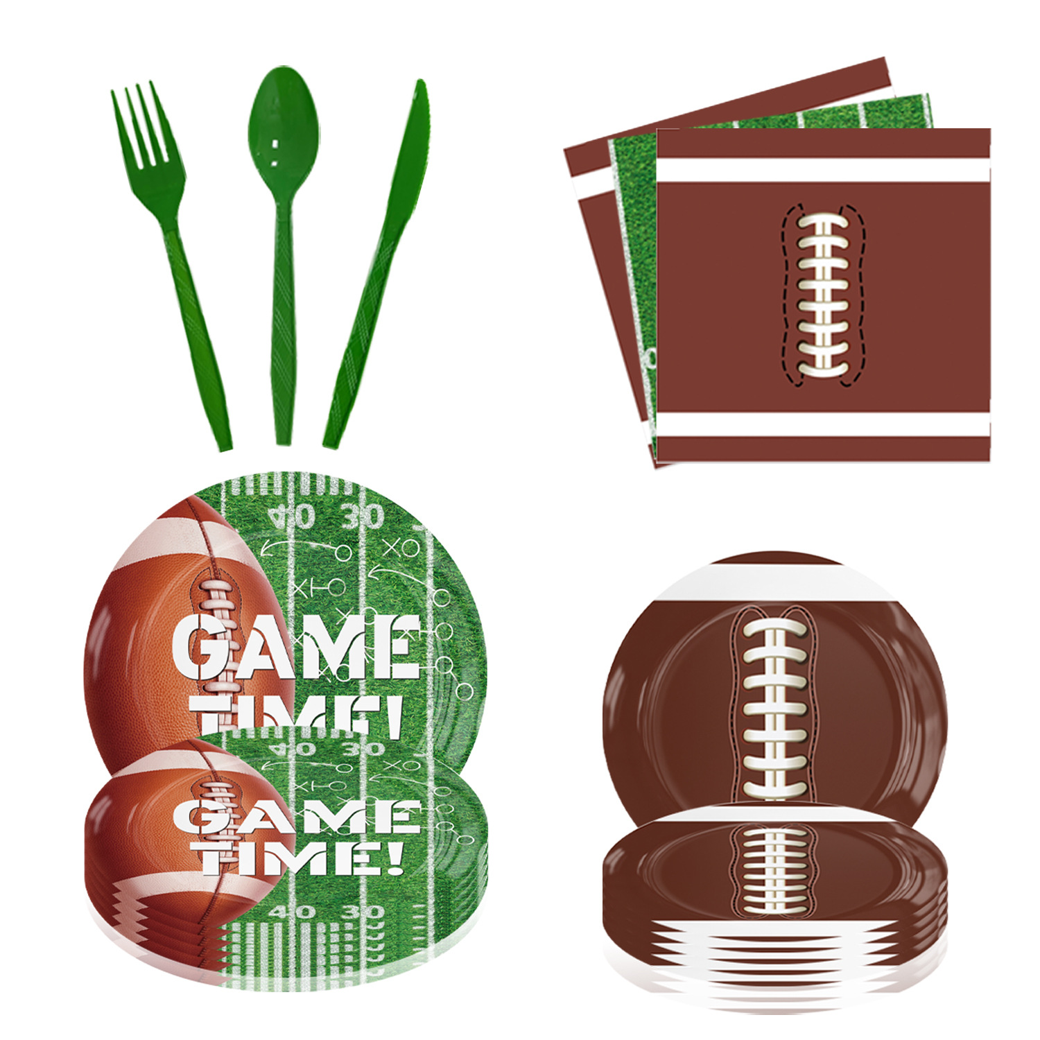 Super Bowl rugby fútbol americano fiesta de cumpleaños de los niños vajilla Placa de papel mantel decoración suministros del partido