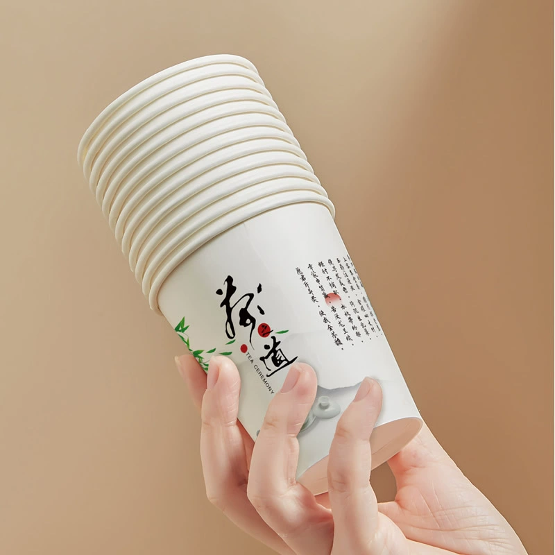 Disposable durable coffee tea cup for commercial use, increased thickness