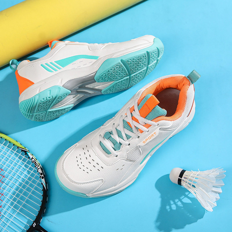Giày cầu lông unisex cổ thấp, đế bằng chống trượt, thoáng khí giảm chấn, chuyên tập luyện — 9088 Trắng Nguyệt Hoàng, 9088 trắng đen