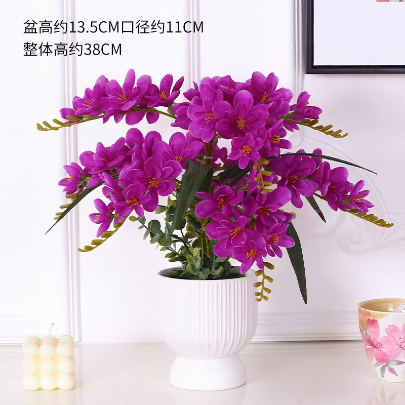 보라색 향기로운 난초 9갈래 + 흰색 긴 수직 패턴 세면대