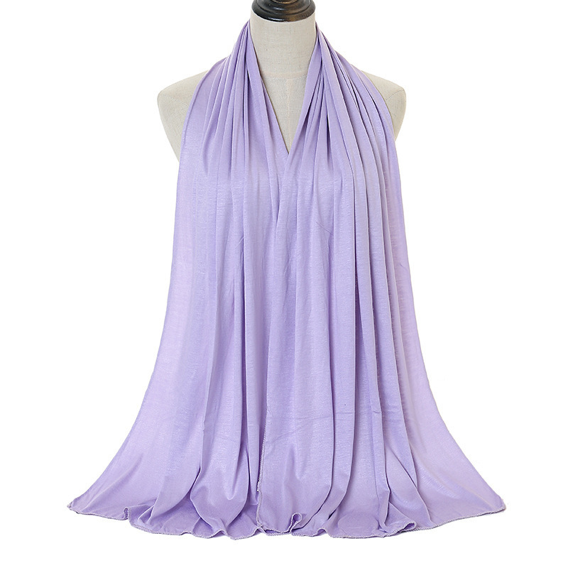 Plain Elastic Jersery Cotton Hijab Shawl Women Jersey Scarf|undefined