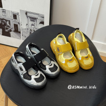 儿童凉鞋2025夏新款男童网布镂空透气运动凉鞋女童包头软底休闲鞋