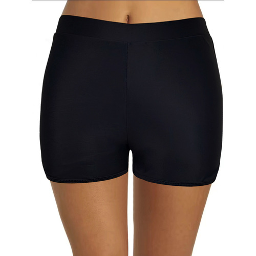 European and American summer new style split swim briefs women's high-waisted sexy flat-leg pants beach shorts dropshipping manufacturer supply