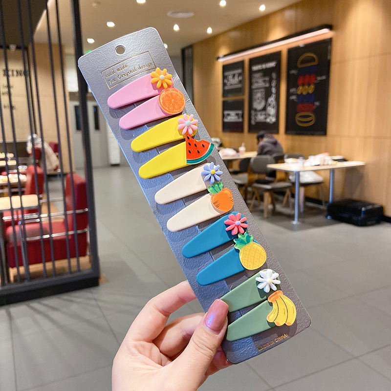 La horquilla de los niños niña BB tarjeta de clip pelo roto bebé horquilla niña princesa clip tocado lindo flor accesorios para el cabello