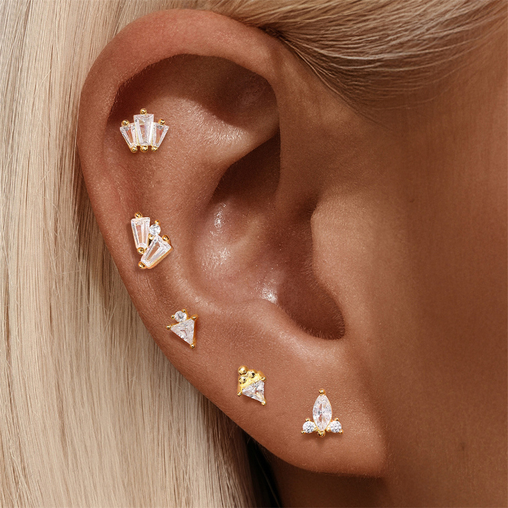 1g Weight Zircon Inlay Material Ear Studs Classification Ear Cartilage Rings & Studs Piercing Type 1 Piece Quantity Daily Occasion 925 Sterling Silver Material Geometric Pattern All Seasons Season Unisex Gender Elegant, Simple Style Style 1 Piece Ear Cartilage Rings & Studs Elegant Simple Style Geometric 925 Sterling Silver Zircon Ear Cartilage Rings & Studs 17