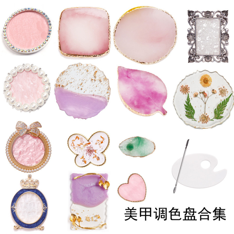Nail art tools suit display board palette series collection Nail art color painting palette nail piece display board tools