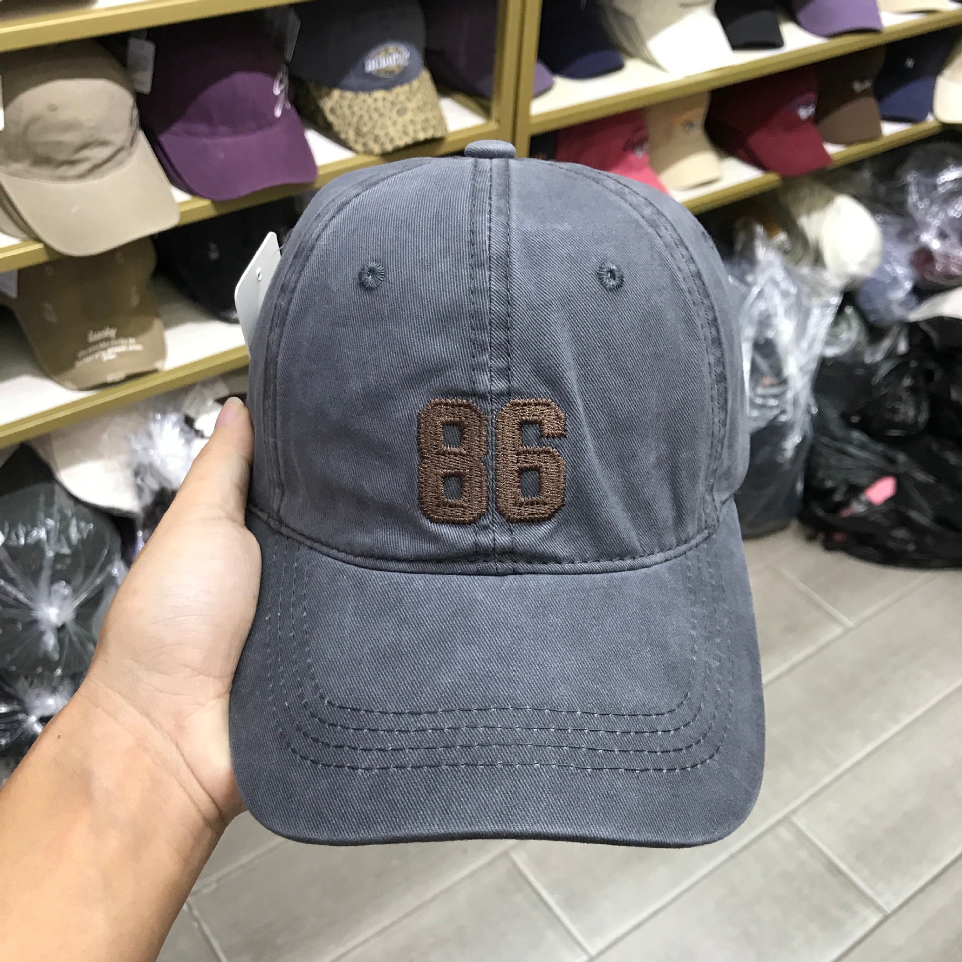86 sombrero de béisbol - Gris