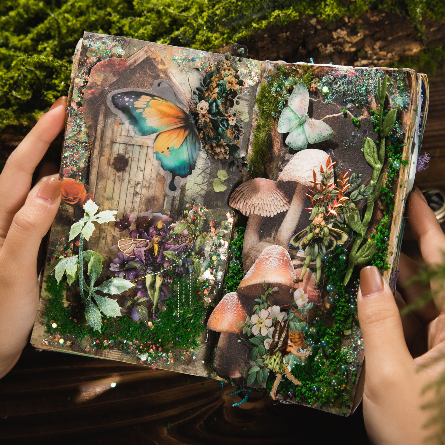 Hermoso día material libro bosque secreto serie retro bosque tema desgarrable diario decoración papel base