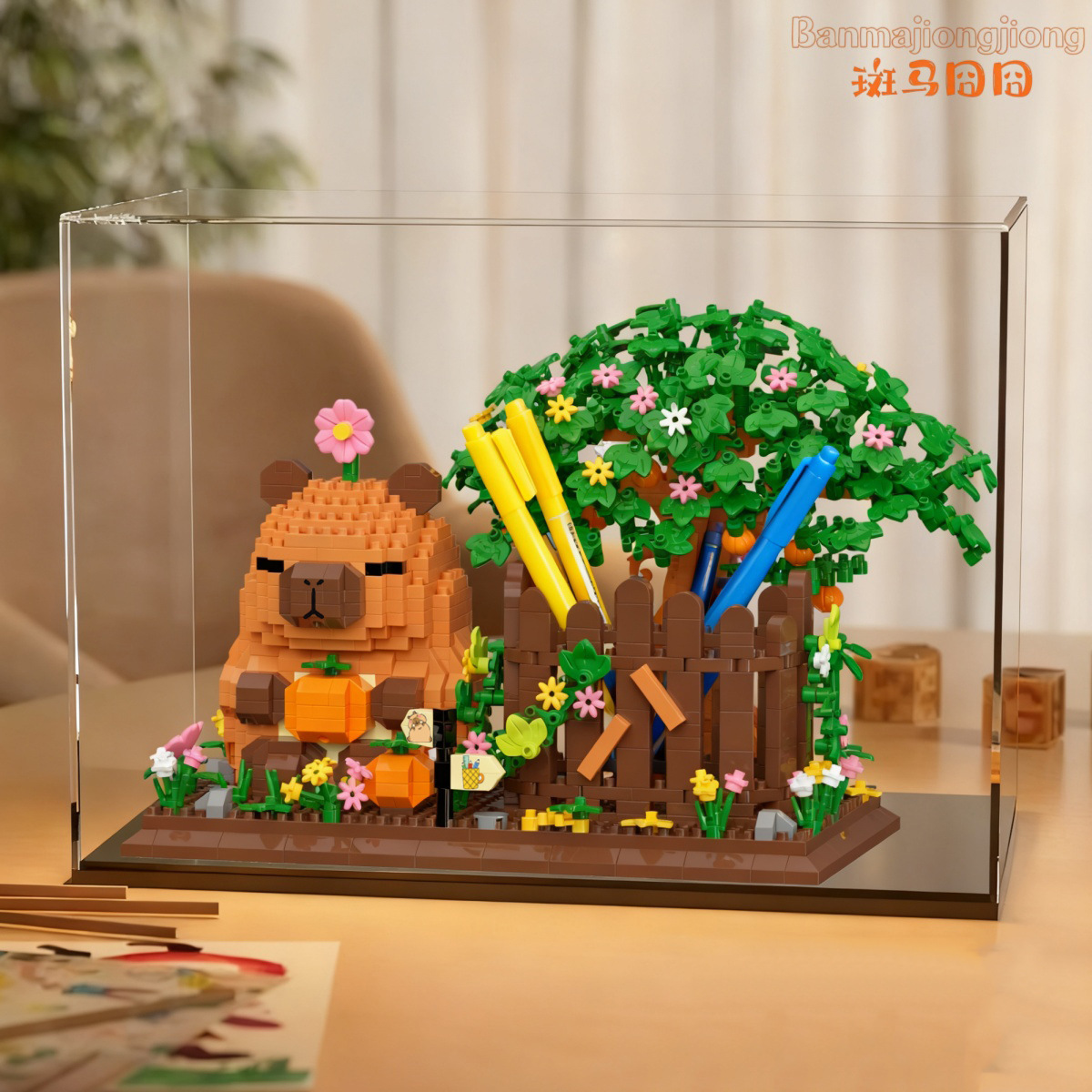 Compatible con Lego National Treasure Giant Panda Flower Flower Menglan Doll Rompecabezas Bloques de construcción Regalos Juguetes Adornos al por mayor