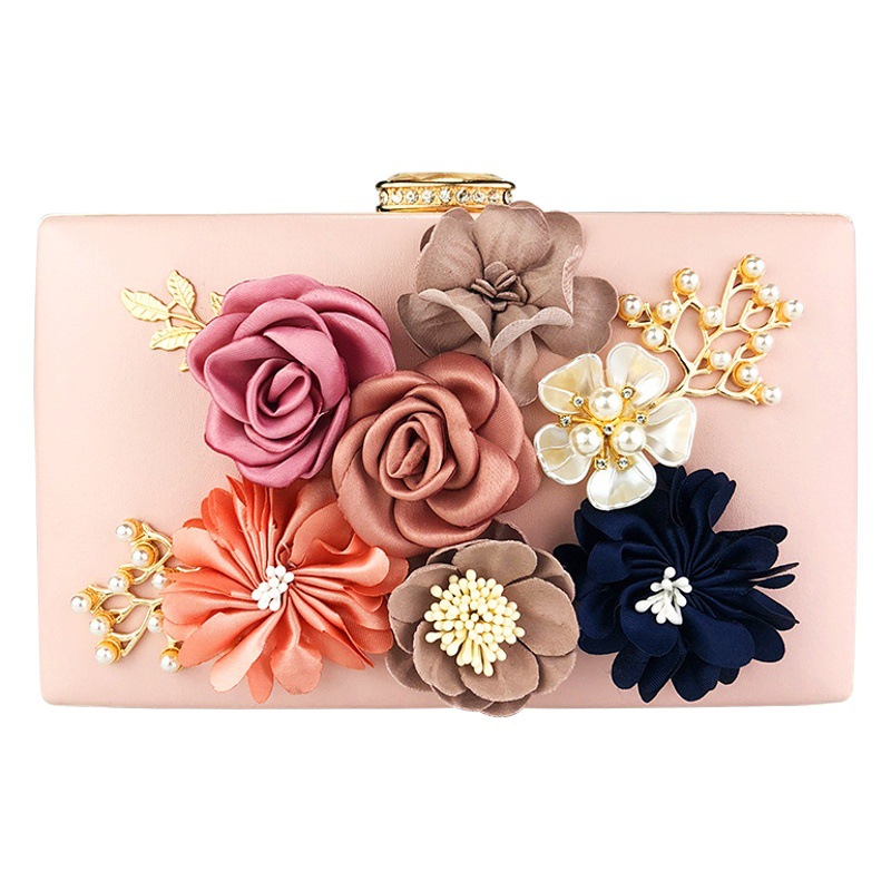 Manufacturer Supplies Dinner Bags, Women's Flower Banquet Bags, Clutch Bags, Fashionable Dress Evening Bags, Small Square Bags for Women