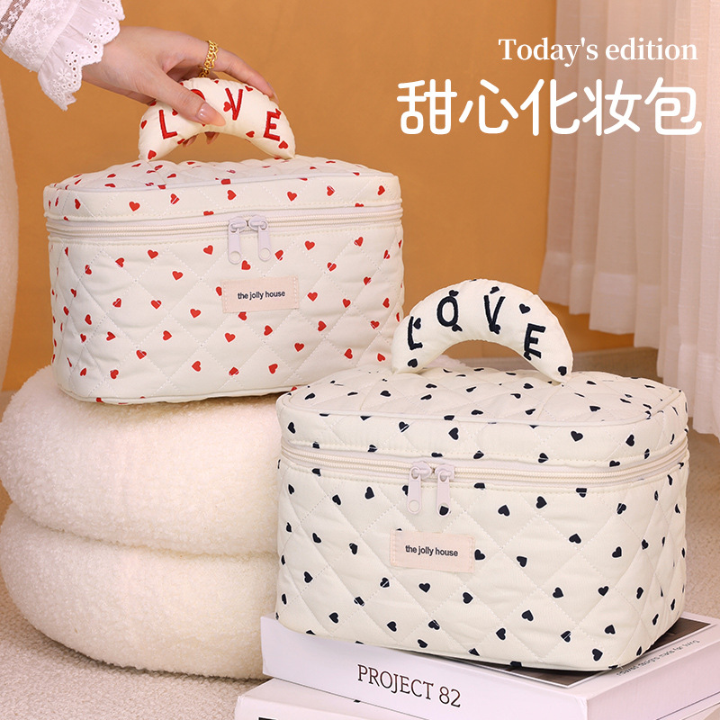 Nueva bolsa de cosméticos Sweetheart portátil de gran capacidad multifuncional de alta calidad bolsa de lavado de viaje bolsa de almacenamiento de cosméticos