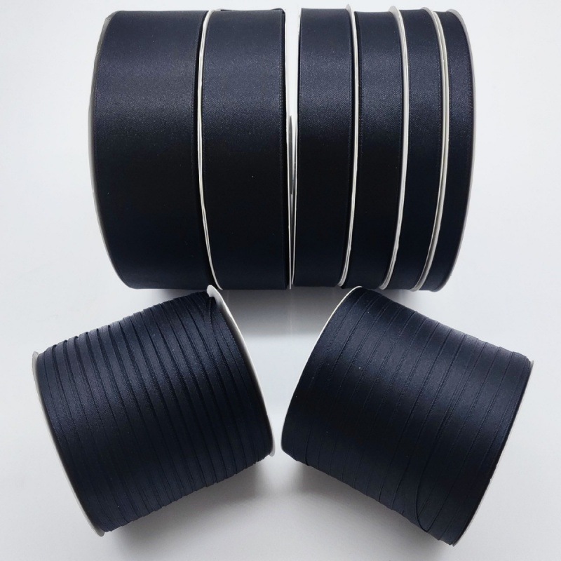 algodón negro poliestéril poliestéril algodón doble cara color correa bolsas de prendas de vestir adornamiento de cabello cinta arco accesorios cinta en stock lote