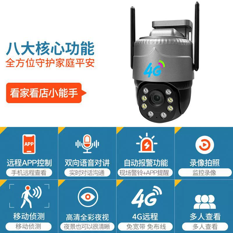 Монитор, видеокамера CCTV, видеокамера, уличный бассейн, 4G, 360 градусов