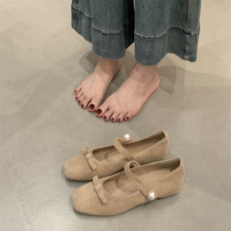 法式温柔晚晚风玛丽珍鞋女2025秋季新款蝴蝶结平底芭蕾舞浅口单鞋|undefined