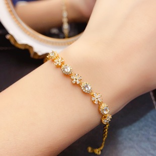 New natural sapphire bracelet S925 silver inlaid main stone 3*4mm Joker net red explosions women's jewelry wholesale