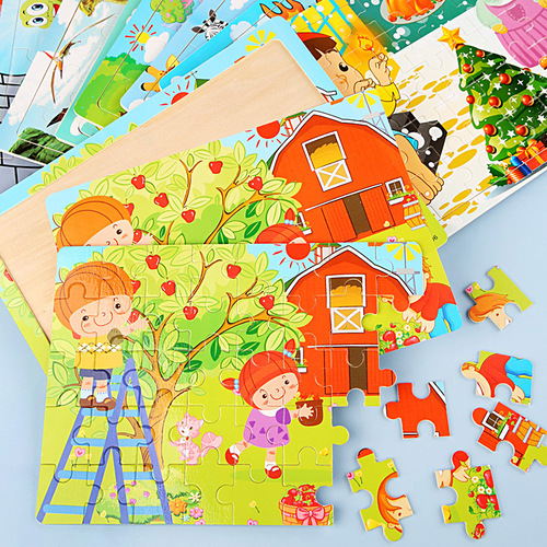 New 40-piece wooden children's jigsaw puzzle early childhood educational toys wholesale manufacturer