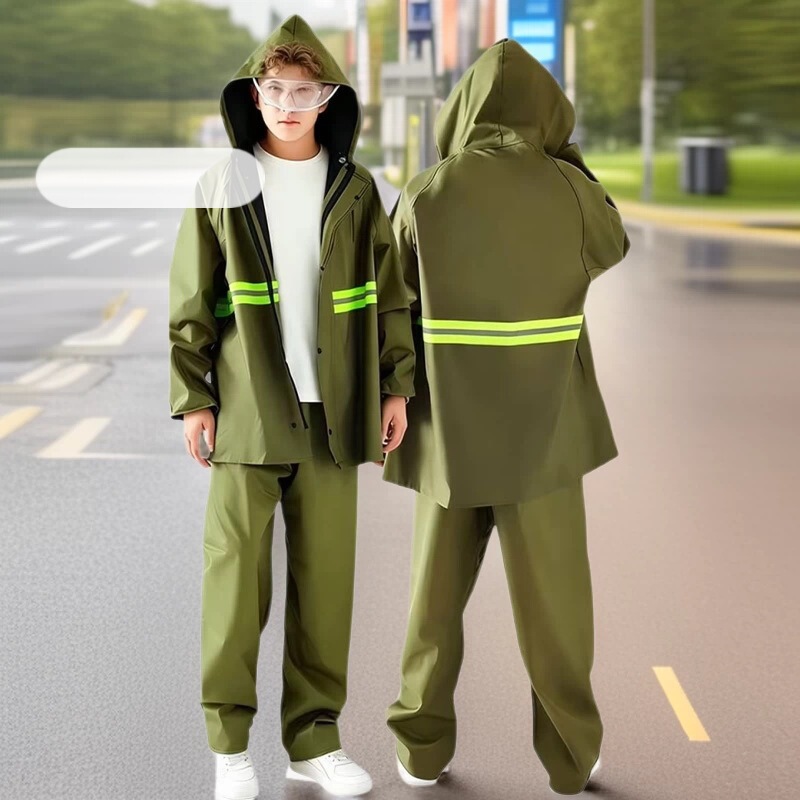 Split-Type Raincoat and Rain Pants Waterproof Pvc Suit Wholesale Outdoor Cycling Full-Body Rainproof Men's and Women's Motorcycle Raincoat Split-Type Raincoat and Rain Pants Waterproof Pvc Suit Wholesale Outdoor Cycling Full-Body Rainproof Men's and Women's Motorcycle Raincoat