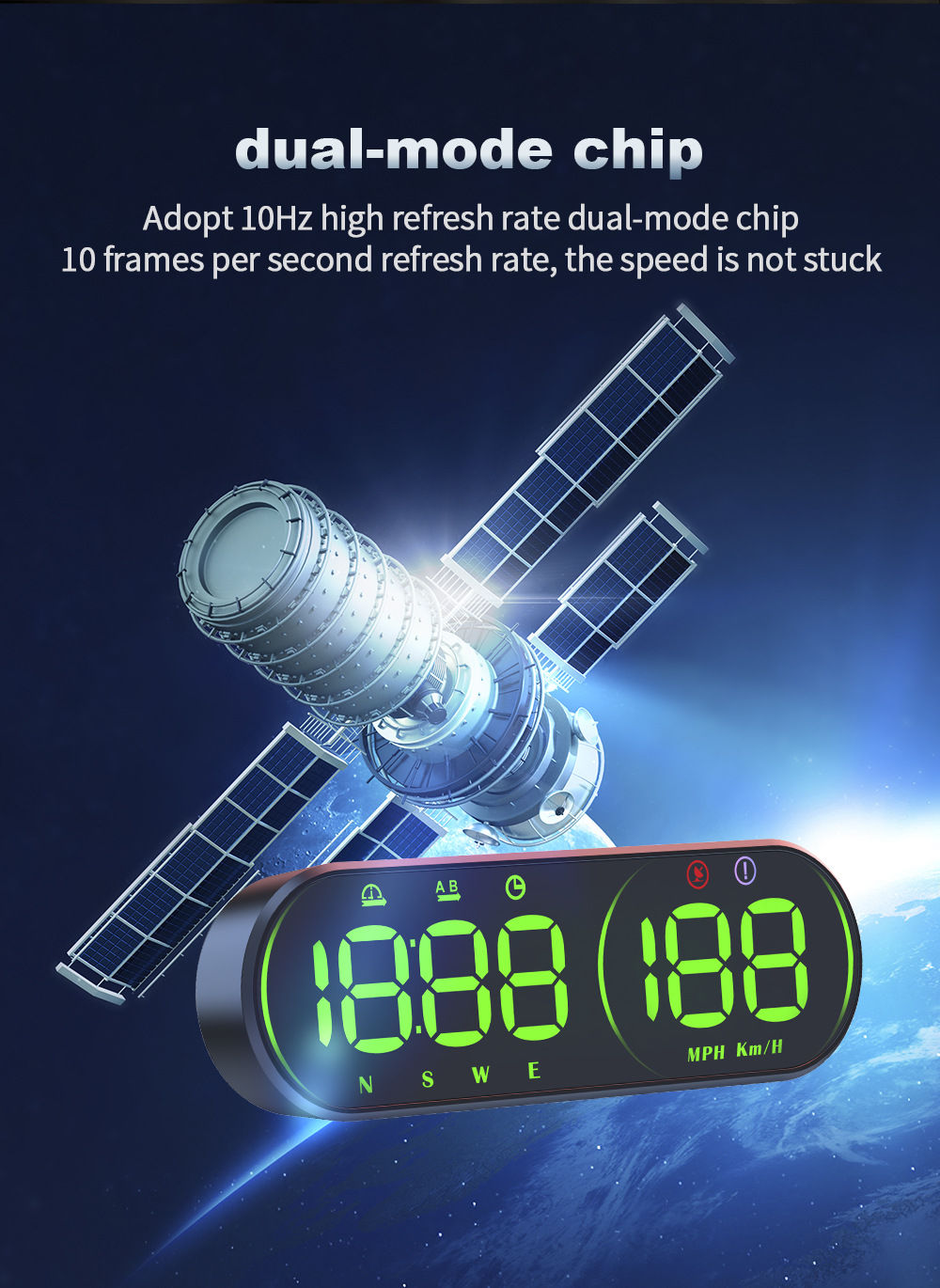 New G26 HD Universal Car HUD |   GPS Multifunction Speedometer
