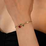 跨境希音复古创意个性时尚浪漫童话气息金色玫瑰可调节设计手链女