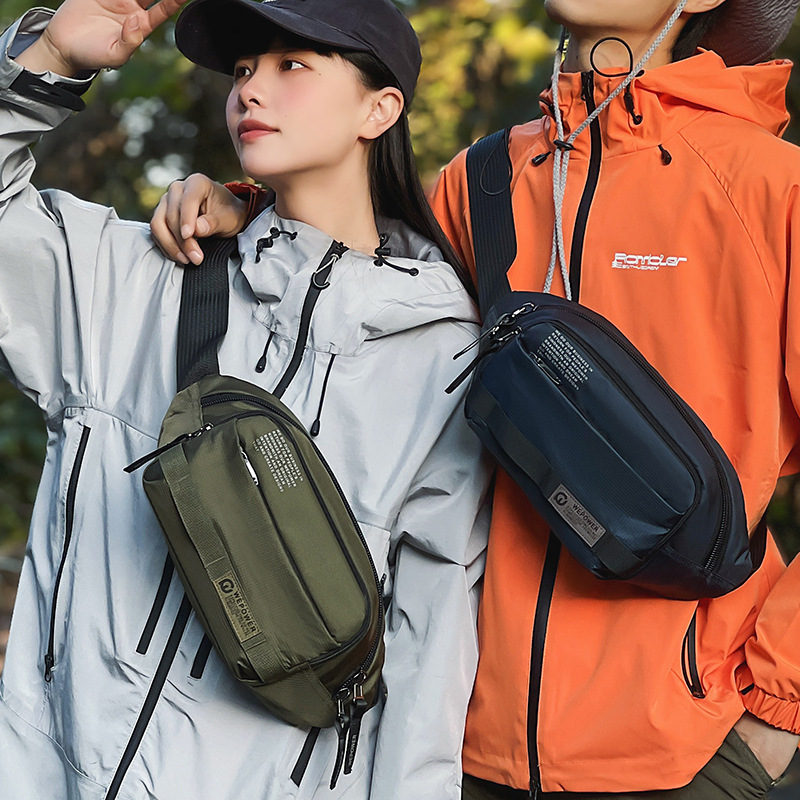 WEPOWER nuevo bolso de cintura para hombres, bolso de tren simple, bolso de pecho, bolso deportivo, bolso de pecho de viaje