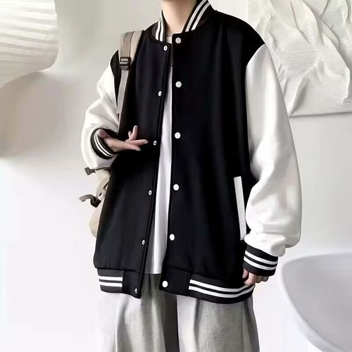 Men's Spring and Autumn Season 2025 New Casual Versatile Striped Contrast Color Stylish Jacket